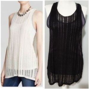FP Black Sweet Layered Tank Top Size Small
